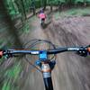 Catching some airtime on Rhodo Ruckus on opening day of Ride Kanuga Bike Park.