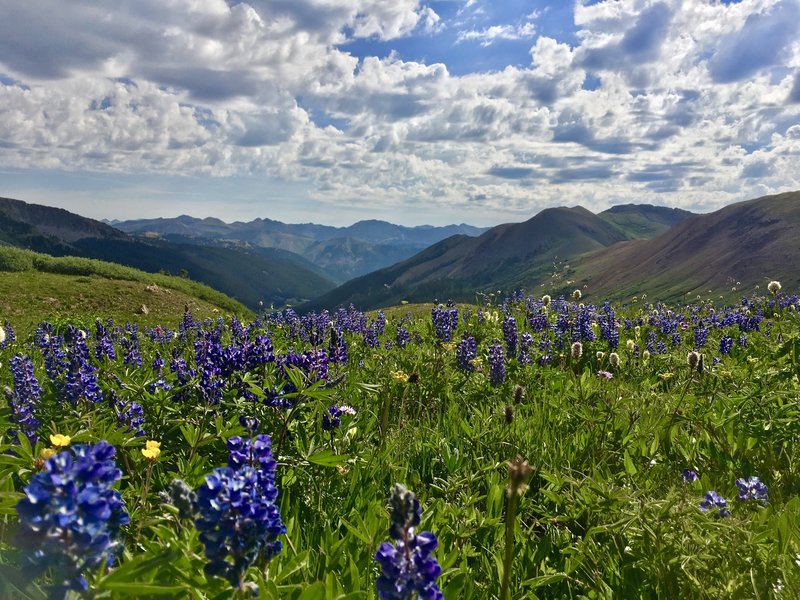 Nearing the top of Star Pass via Crystal Peak