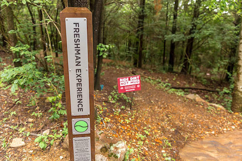 Freshman Experience trail on the University of Arkansas campus!