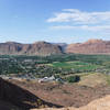 View of Moab from the edge of the Slickrock Trail.
