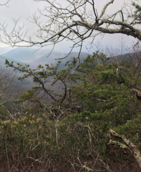 "Thought I'd "earn" the "downhill" but it turns out there wasn't a lot of downhill...at least not any that wasn't covered with big rocks. Scenery was excellent though.t