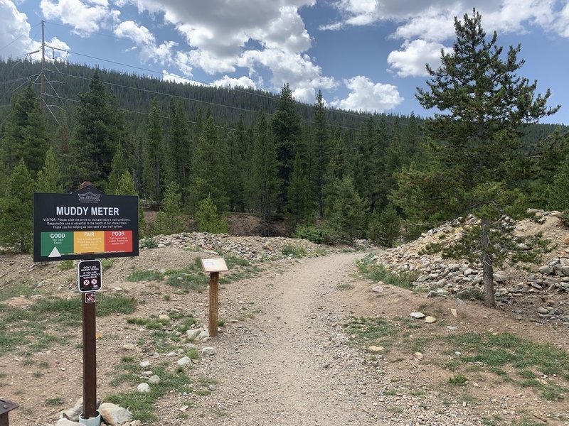 B&B trailhead condition sign