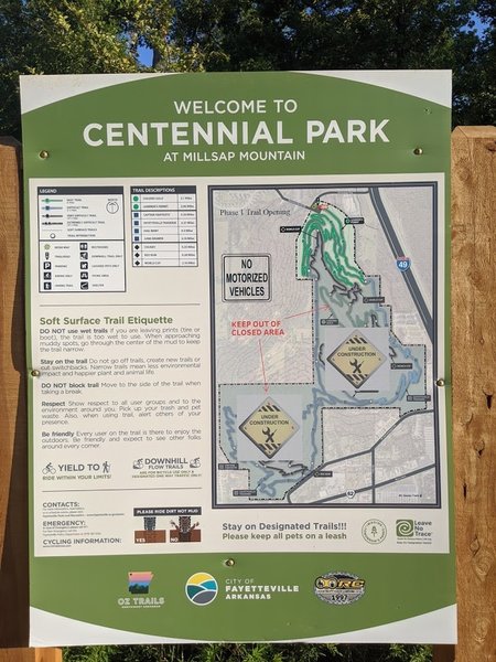 Centennial Park Trail Map