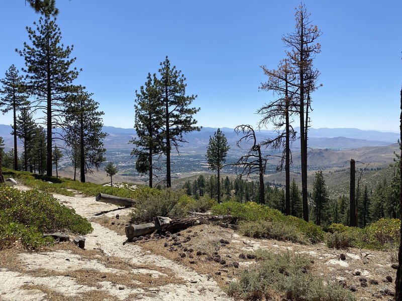 Carson Marlette Fire Road - View of Carson City