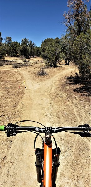 Lower intersection of the Snake Trail and the lower connector