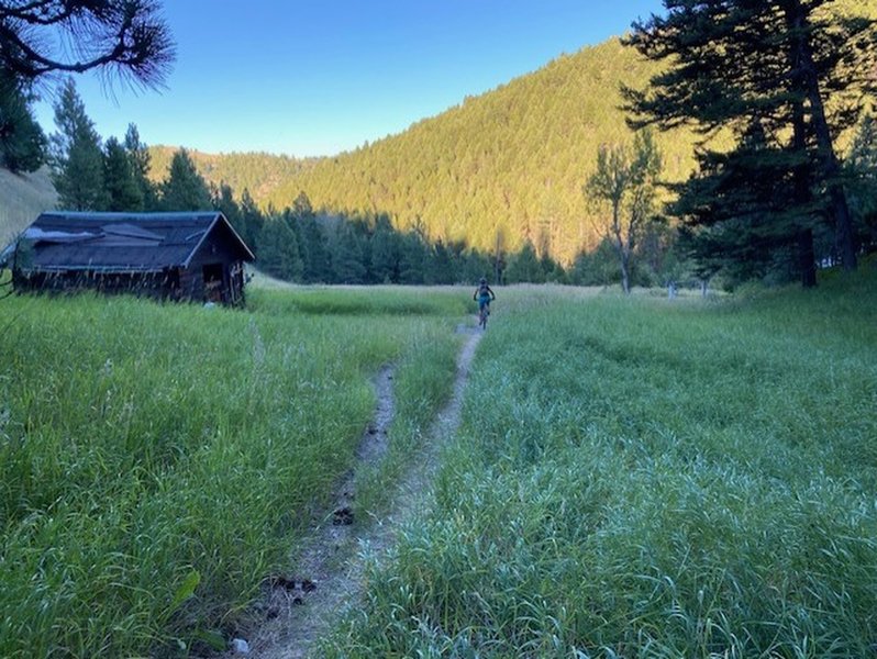 Super fun down hill that empties into this beautiful valley.