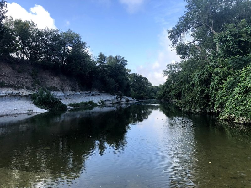 You can enjoy this view as one of the river banks on this route