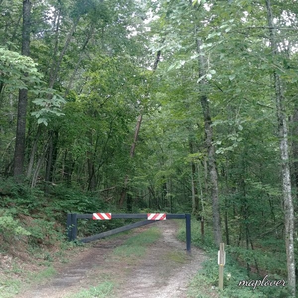 Gate for FS route, green trail