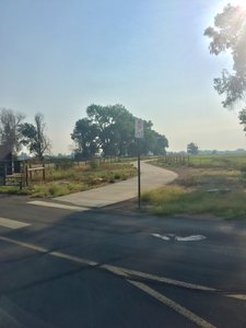 Leaving River Bluffs parking lot.