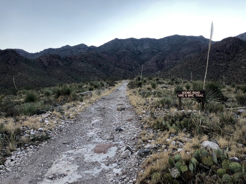 The north end of Scenic Road Trail.