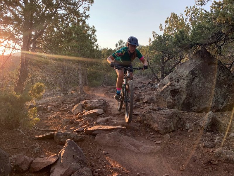 Riding the rocks on Lava Flow.