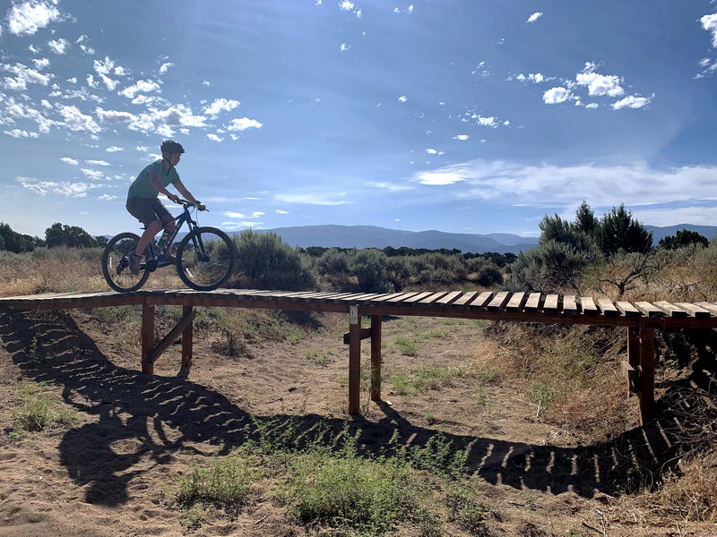 One of the several ladder bridges in the practice loop.