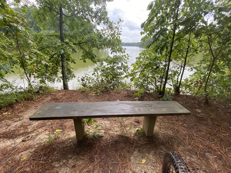 There's a few benches scattered around the trail.