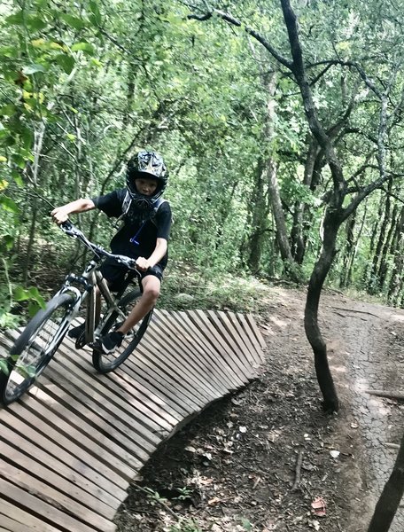 Angled berm wall - lots of great wood features and jumps on this route