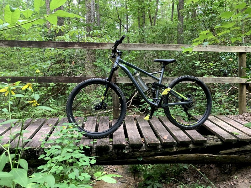 Pit stop on one of the narrow bridges on sourwood.