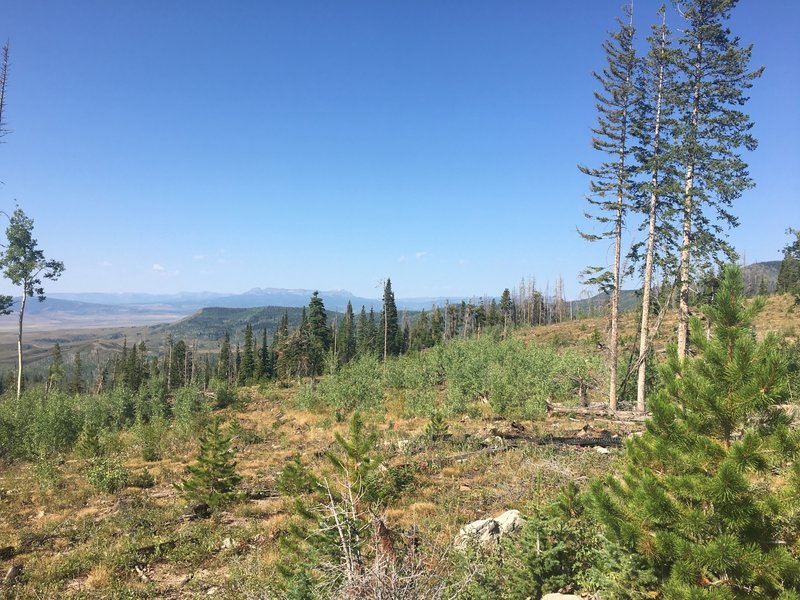 Views of Flat Tops Range in the White River National Forest, about 20 miles away.