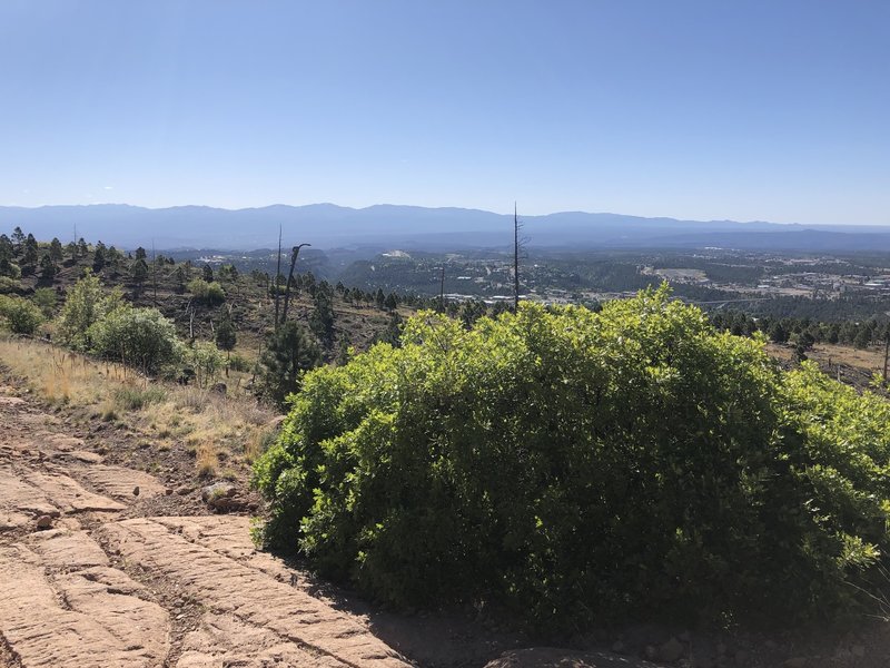 View down on Los Alamos.