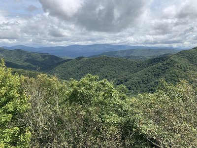 View to the east over Rocky Fork State Park and the mountains beyond, just off the main trail.