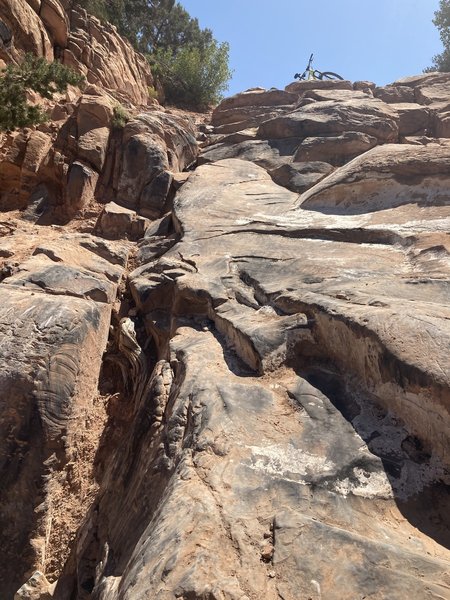 "High Dive": gnarly 4x4 feature. There used to be more sand in it, making it more rideable. Pretty challenging now!