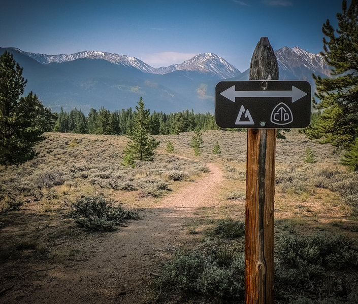 Colorado Trail and Continental Divide sign