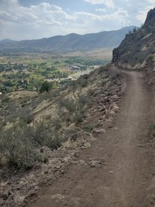 Heading down the Olivine trail