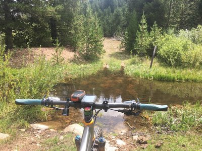 Water crossing at the start of bike trail #242