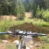 Water crossing at the start of bike trail #242