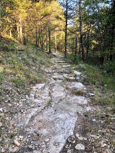 Hundreds of feet of continuous rock work...hence the name