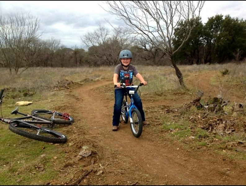 Leo cruising on the kids loop.