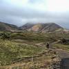 Riding out of Landmannalaugar.