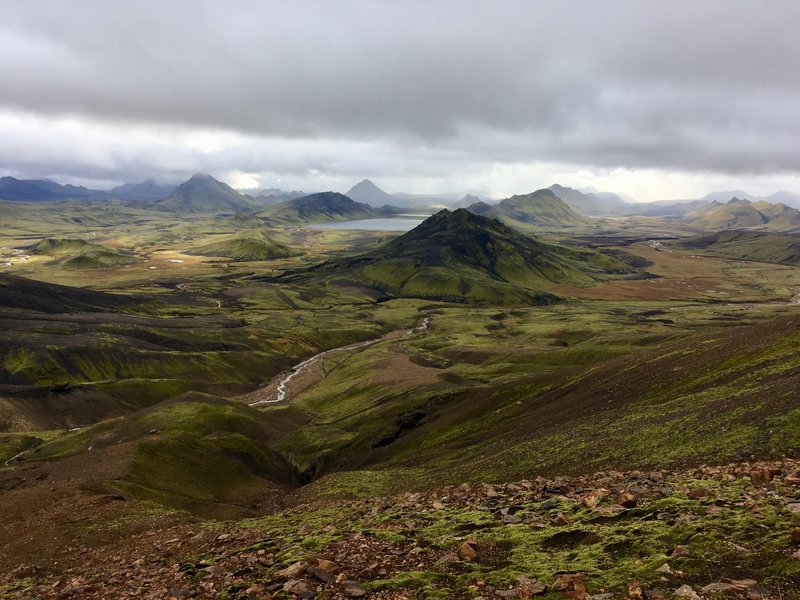 Stunning terrain at Lake Álftavatn.