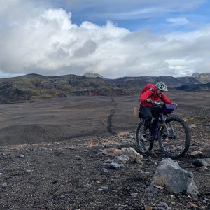 Crossing a volcanic desert