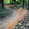 Beautifully sculpted berms on the trail