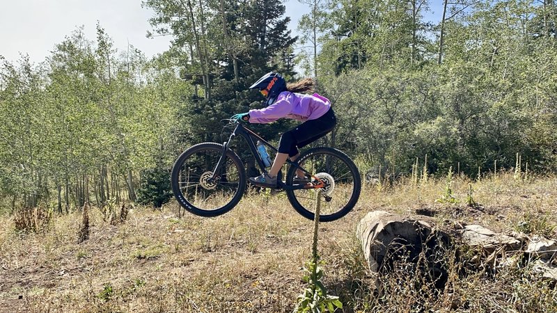 Linzie on one of the many fun drops.