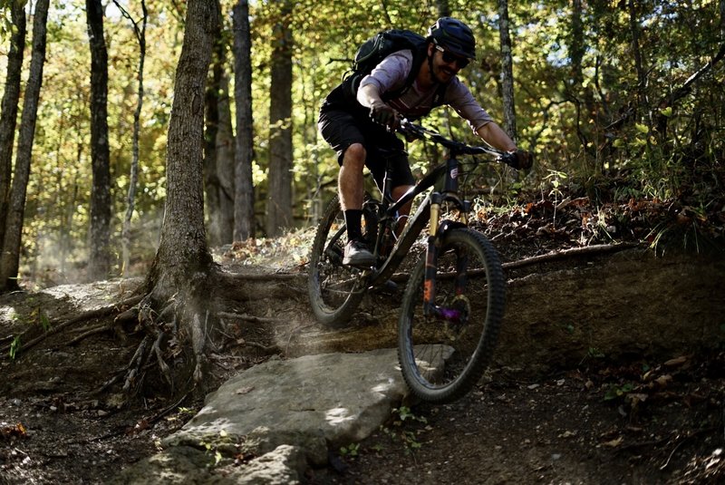 Dustin sending it off the big roller drop.