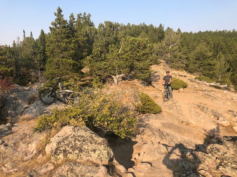 Looking back on the trail from the overlook, September ride.