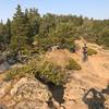 Looking back on the trail from the overlook, September ride.