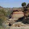 Colorful rock formations along Homestead Trail.