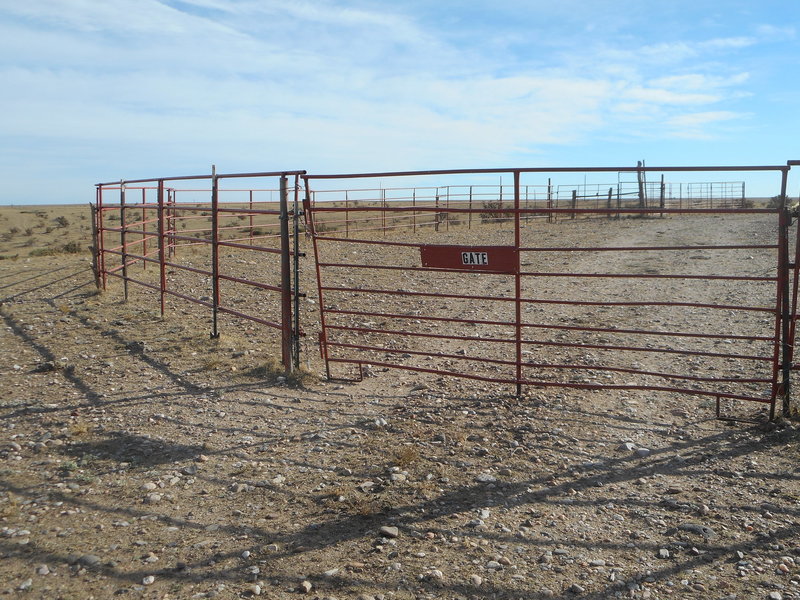 The "stock pen" the trail is named for. Just close it after use.