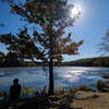 Rest stop at pond