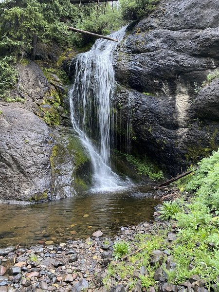 Waterfall below the trail between mile 3 - 3.5