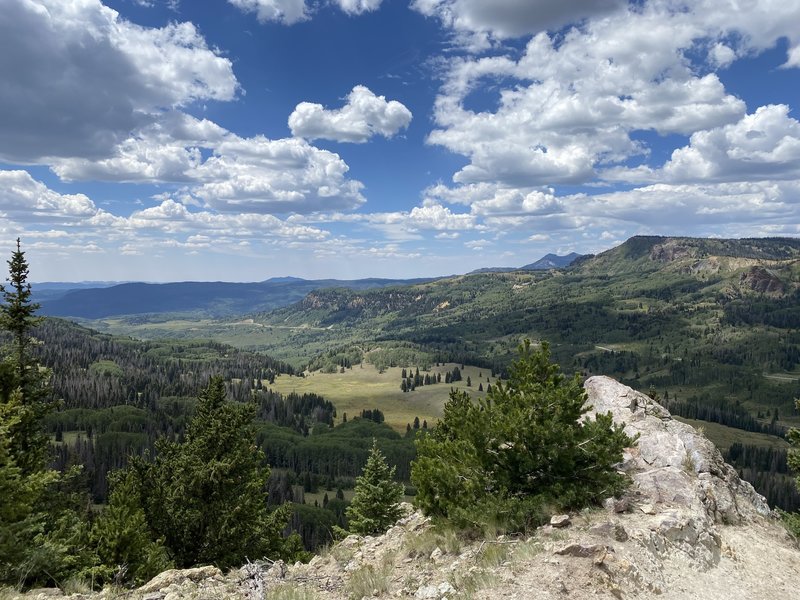 Looking off the trail SW towards the Chama Valley.