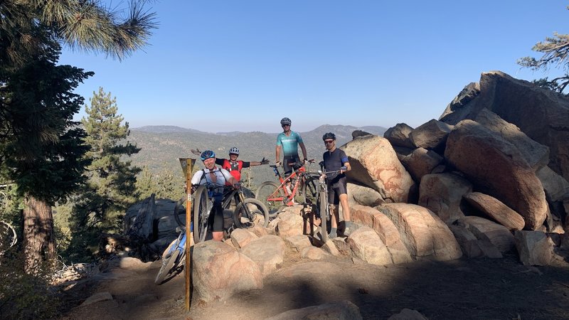 Top of grays peak with Velogony Los Angeles Cycling Club.