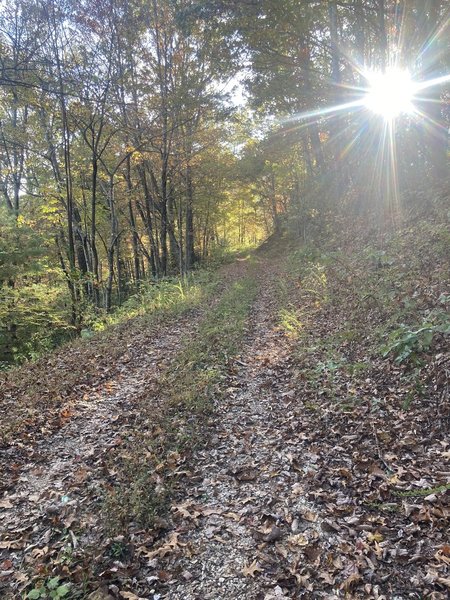 Near the start of the doubletrack.