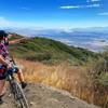 Looking out toward the Santa Ana mountains on the Big Tree Cucamonga Trail.