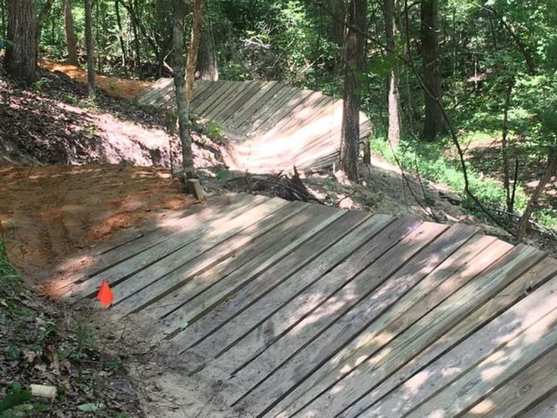 New S-Curve Wooden Berm.