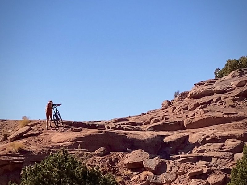 The "Extreme Ledge" Jeep feature keeps most OHVs from completing the trail, forcing them to return the way they came. This keeps the traffic light.