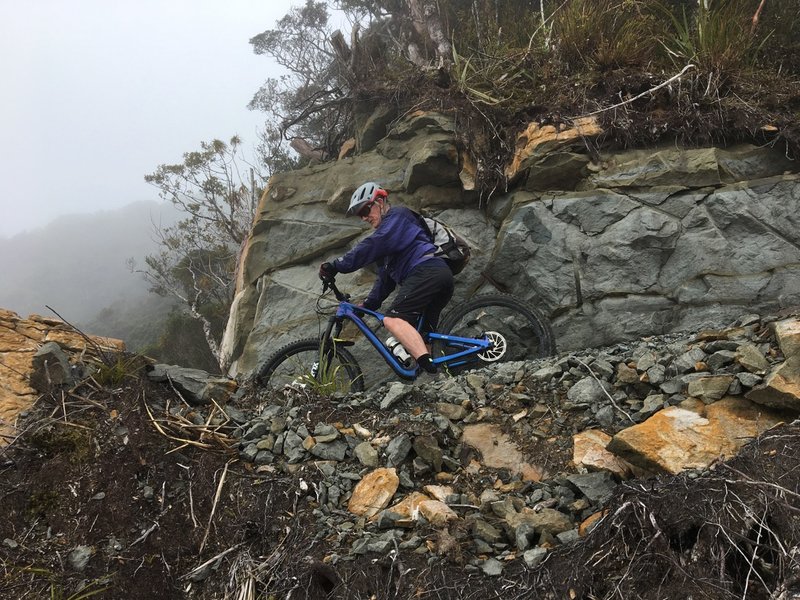 A lot of rock was blasted to create this corner