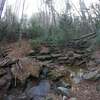 Big Run Creek crossing with new rock work