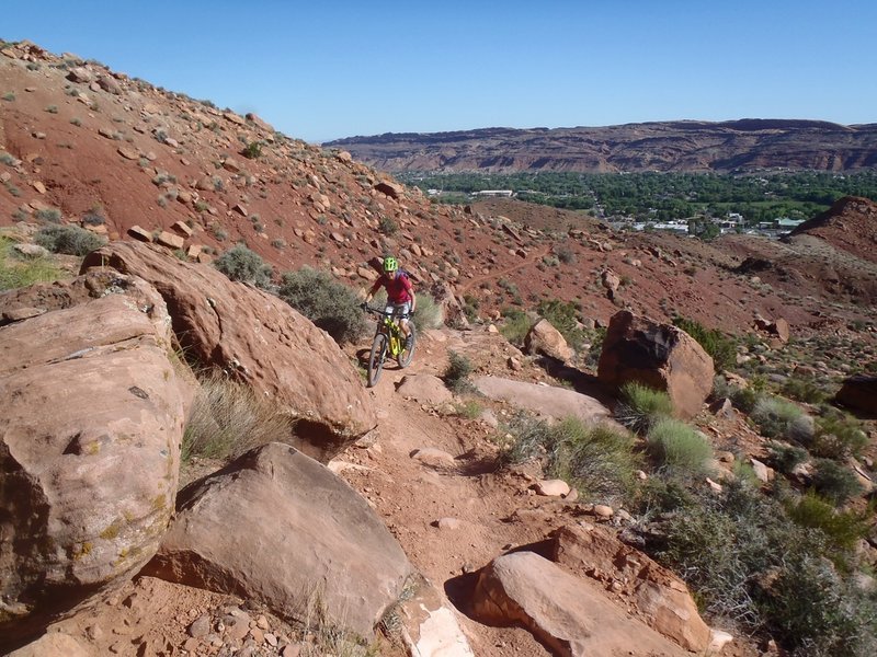 Climbing away from Moab